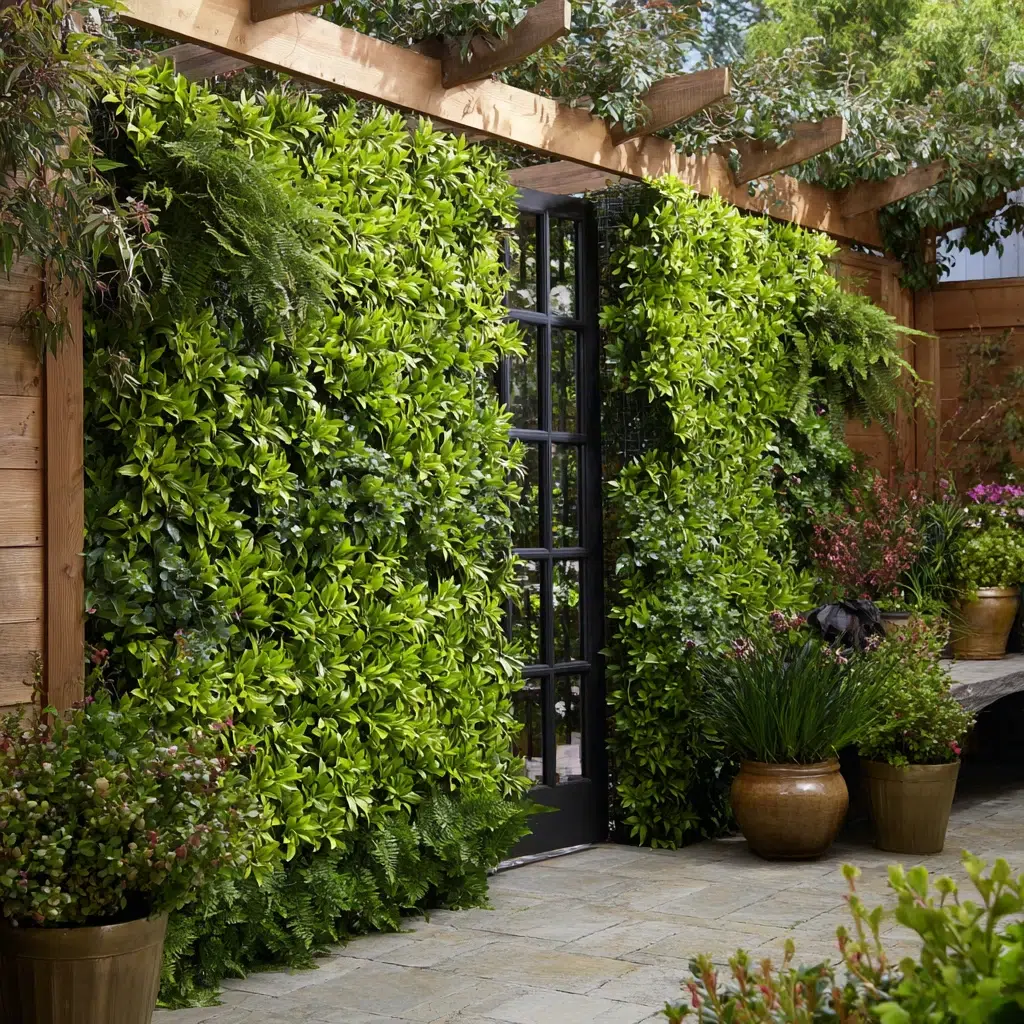 Inexpensive Privacy Fence Ideas for A Safe Backyard: Living Walls: The Green Screen