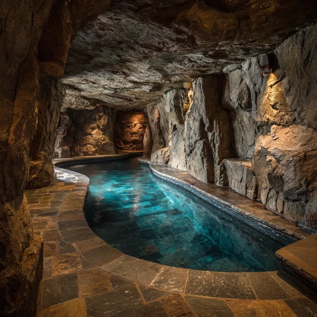 Stunning Indoor Pool Ideas: The Cave-Inspired Pool