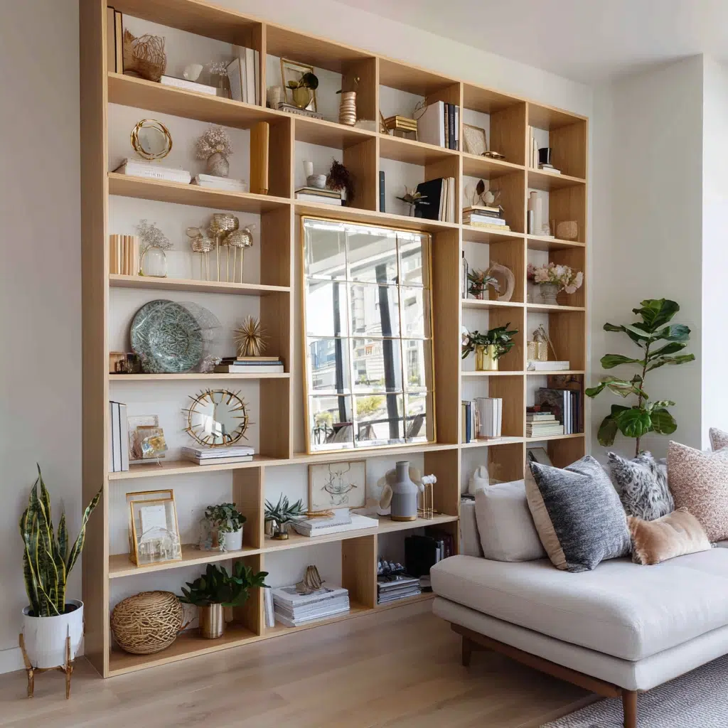 Mirror Wall Decor Ideas: Shelfie Style with Small Mirrors