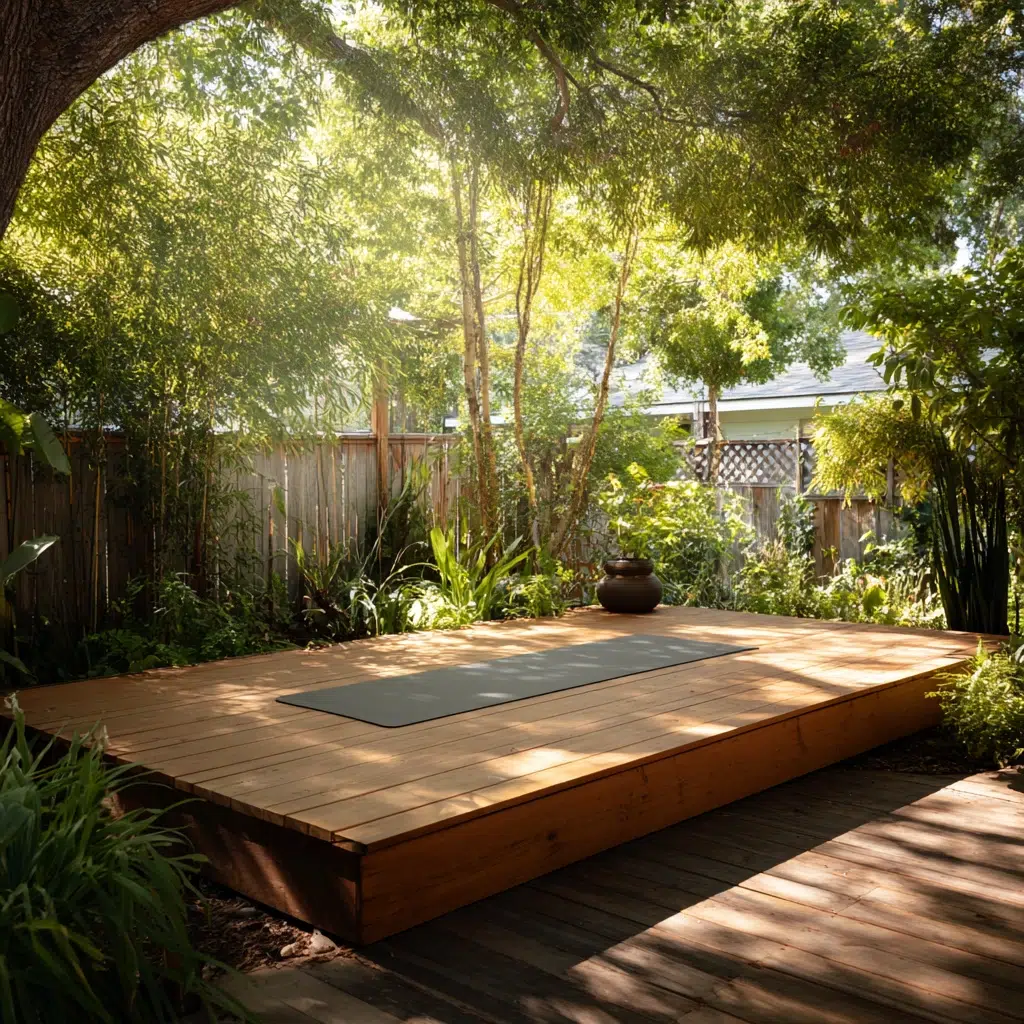 Ground Level Deck Ideas To Transform Your Backyard: The Yoga & Meditation Deck