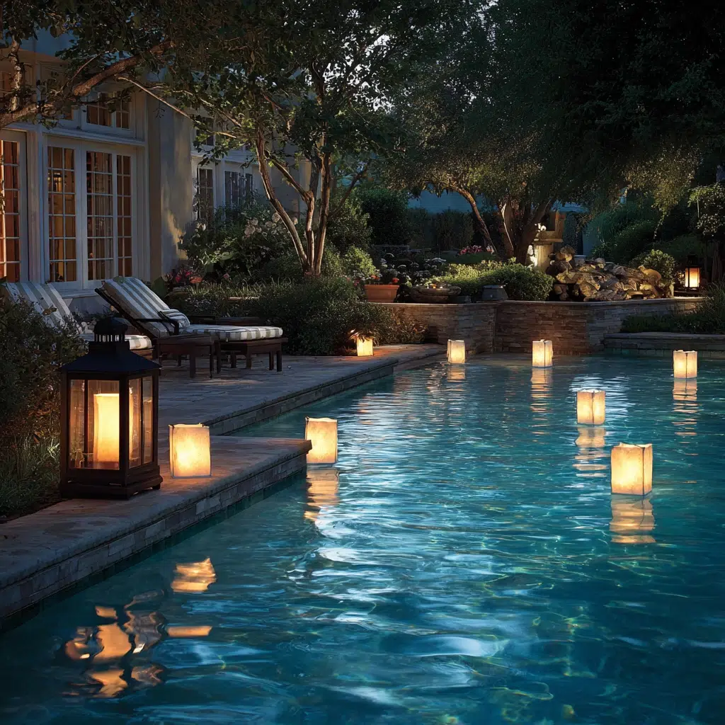 Lantern Decor Ideas for Indoors and Outdoors: Poolside Paradise