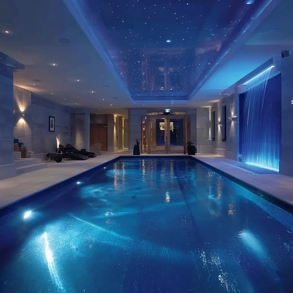 Stunning Indoor Pool Ideas: The Illuminated Feature Pool