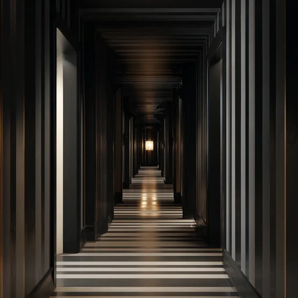 Inspiring Dark Hallway Ideas: Think Vertically with Stripes