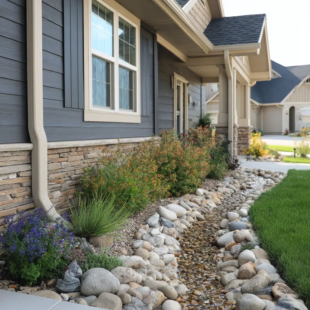 Front Yard Landscaping Ideas: Decorative Downspout Extensions