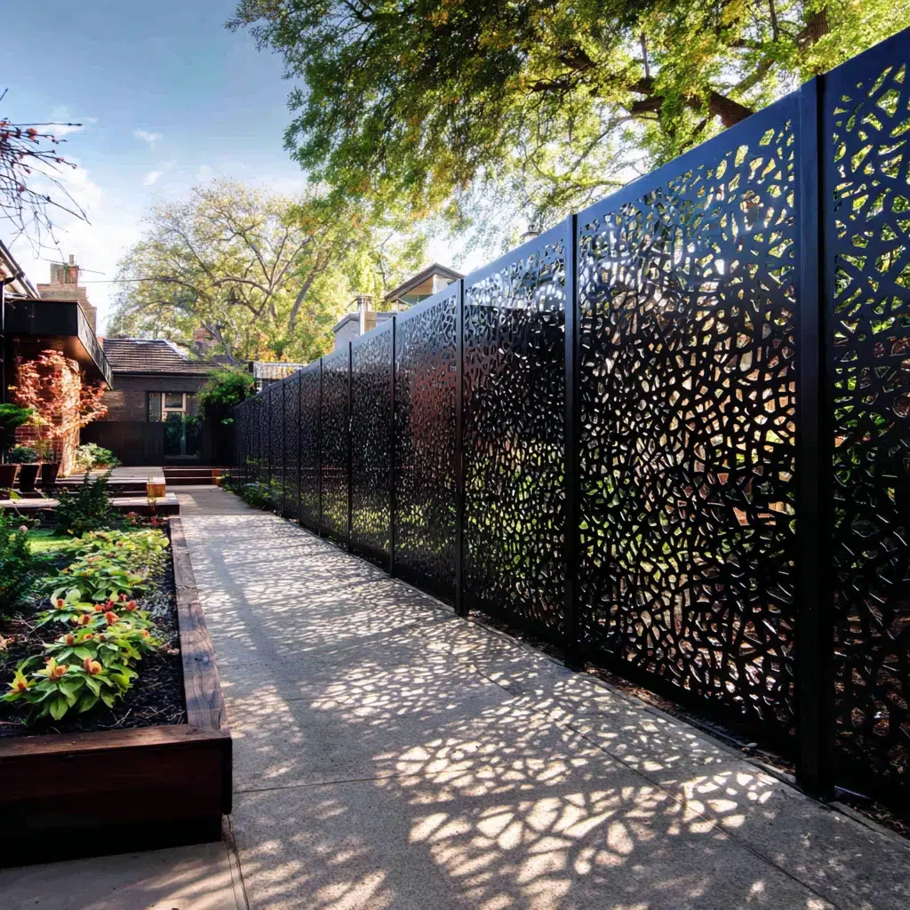 Inexpensive Privacy Fence Ideas for A Safe Backyard: Decorative Screens: Artful Barriers