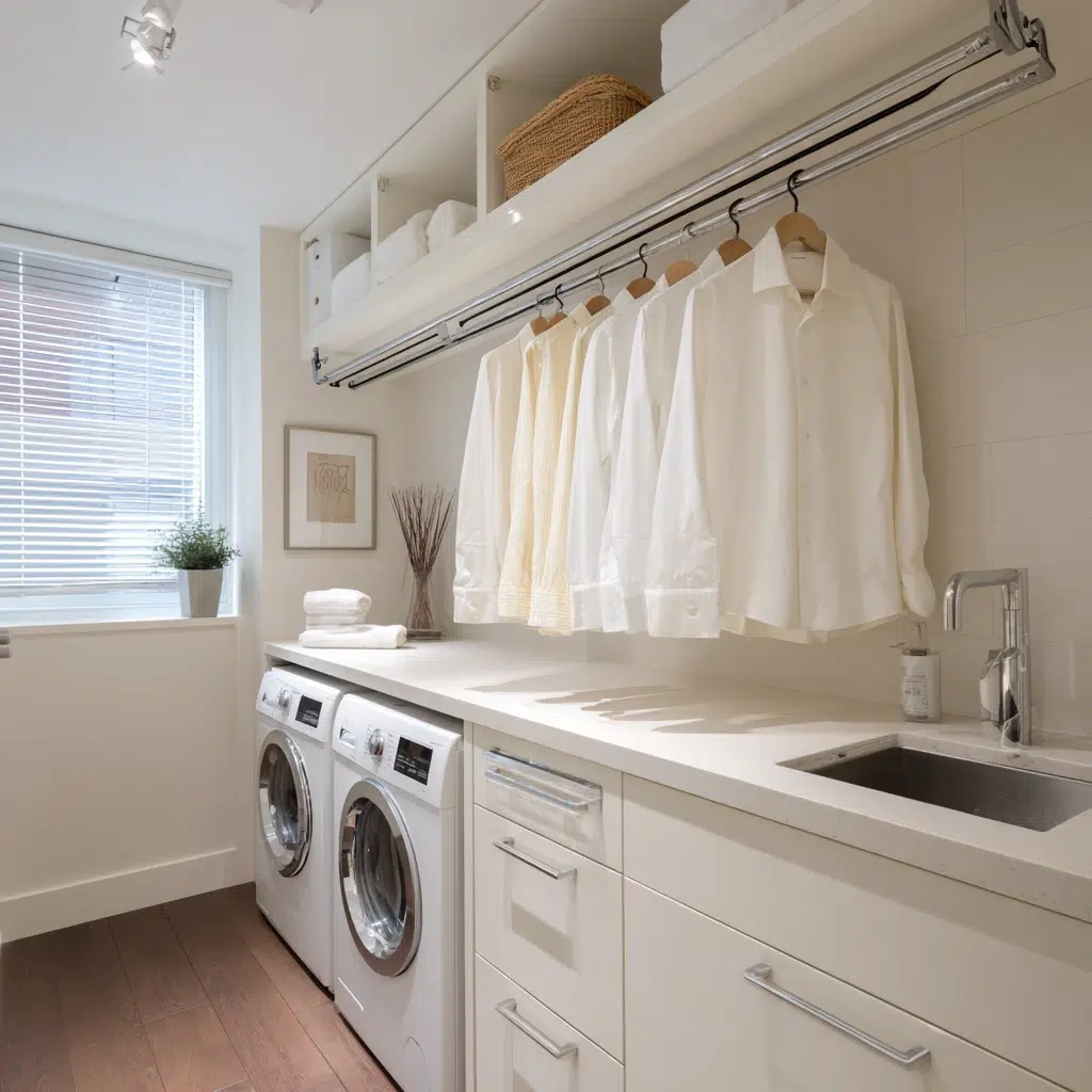Smart Tiny Laundry Room Ideas: Retractable Clothesline: The Invisible Dryer