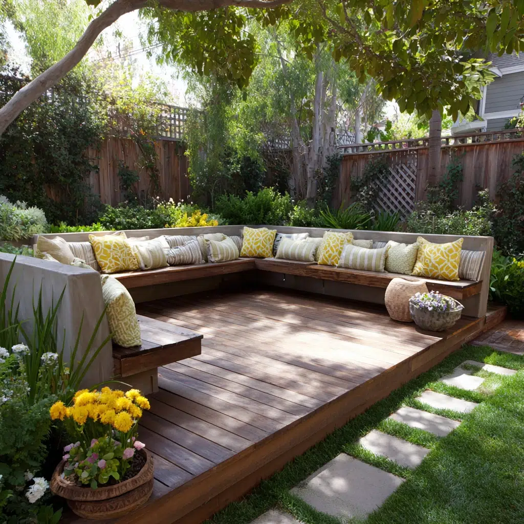 Ground Level Deck Ideas To Transform Your Backyard: The Sunken Lounge Deck