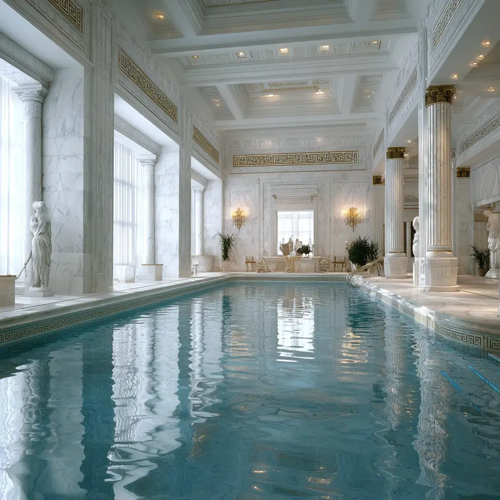 Stunning Indoor Pool Ideas: The Classic Roman Bath Pool