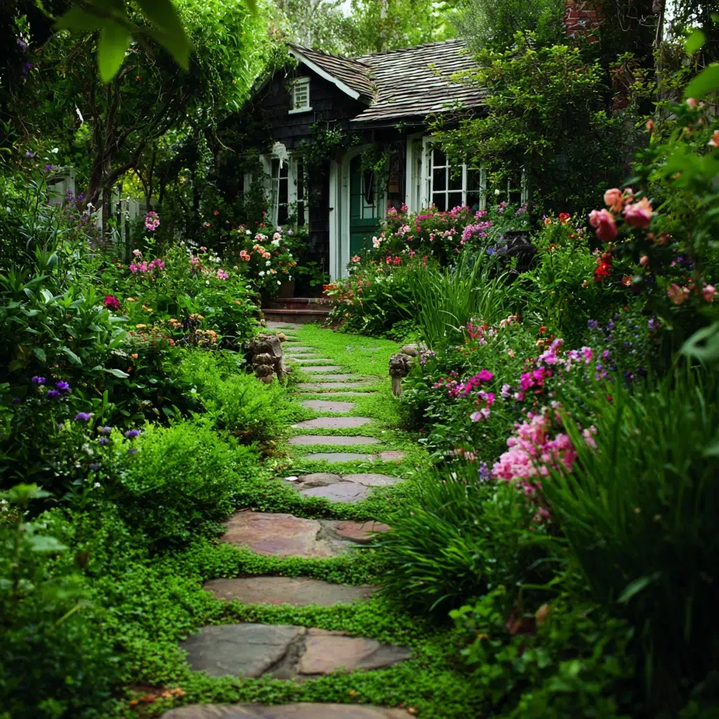 Inspiring Front Walkway Ideas: The Lush Green Pathway