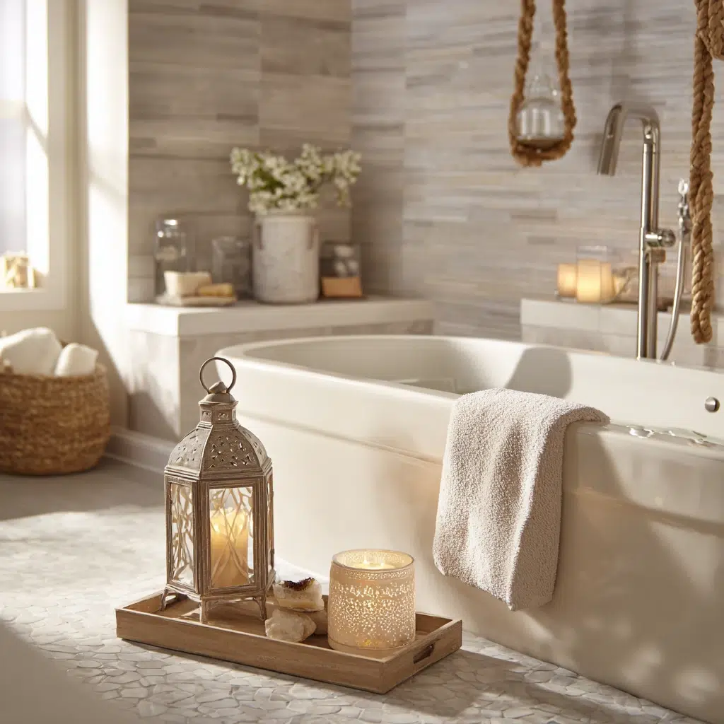Lantern Decor Ideas for Indoors and Outdoors: Bathroom Spa Retreat