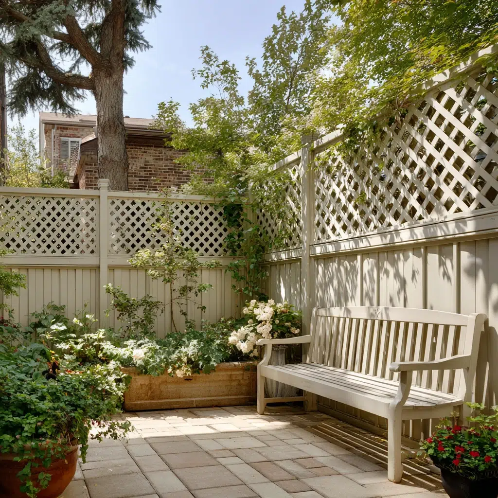 Inexpensive Privacy Fence Ideas for A Safe Backyard: Lattice Panels: Light and Airy Privacy