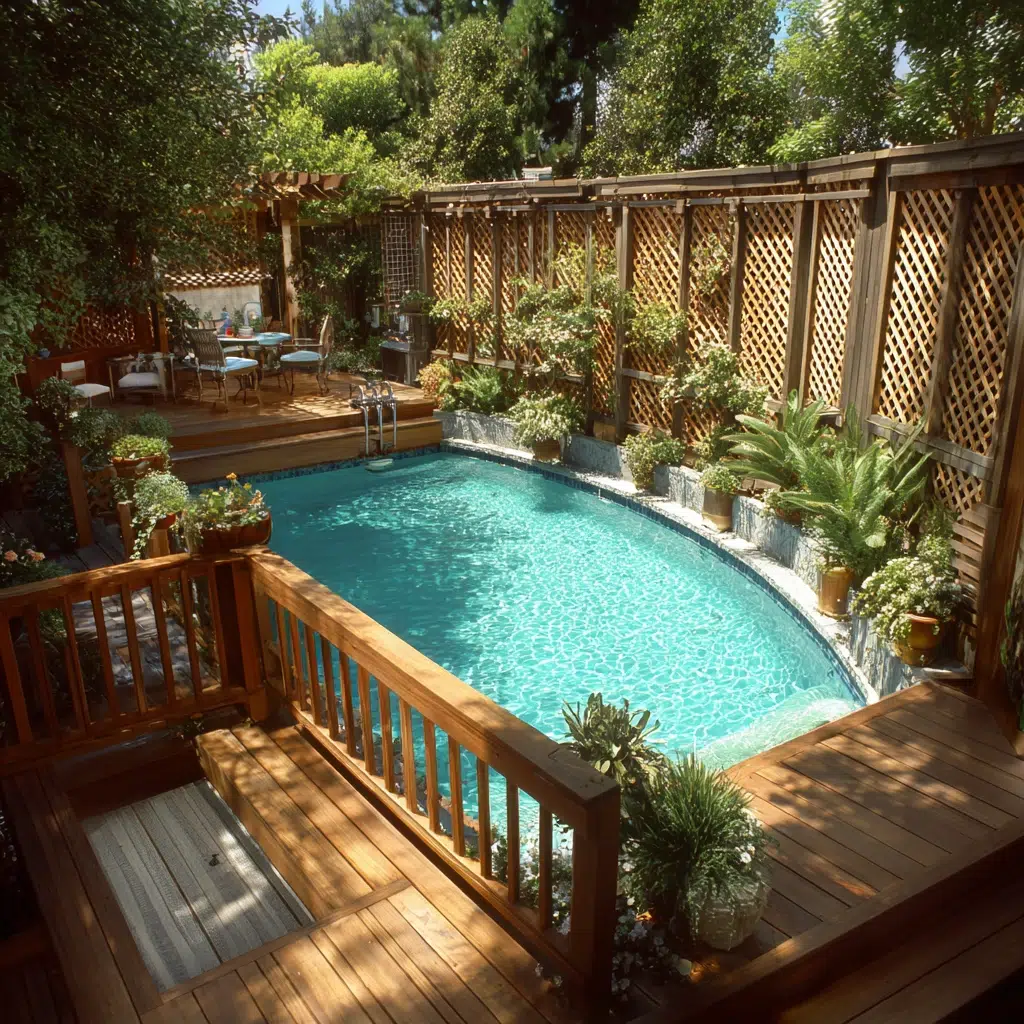 Above-Ground Pool Deck Ideas: Deck with Privacy Walls: Your Secluded Oasis