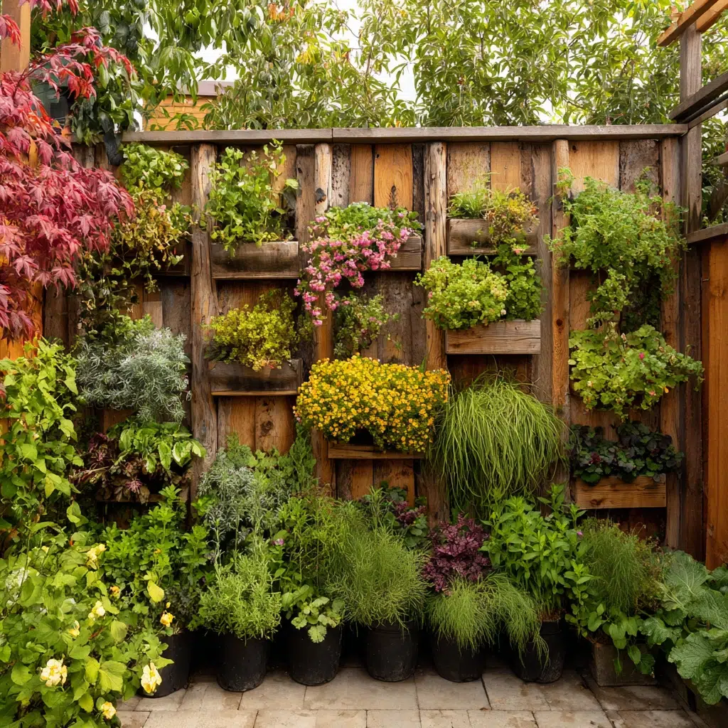 Inexpensive Privacy Fence Ideas for A Safe Backyard: Vertical Gardens: Beauty and Barriers