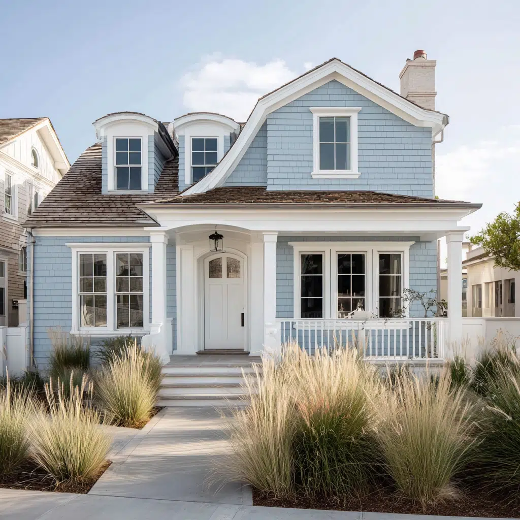 Exterior House Color Schemes: Classic Coastal Cool