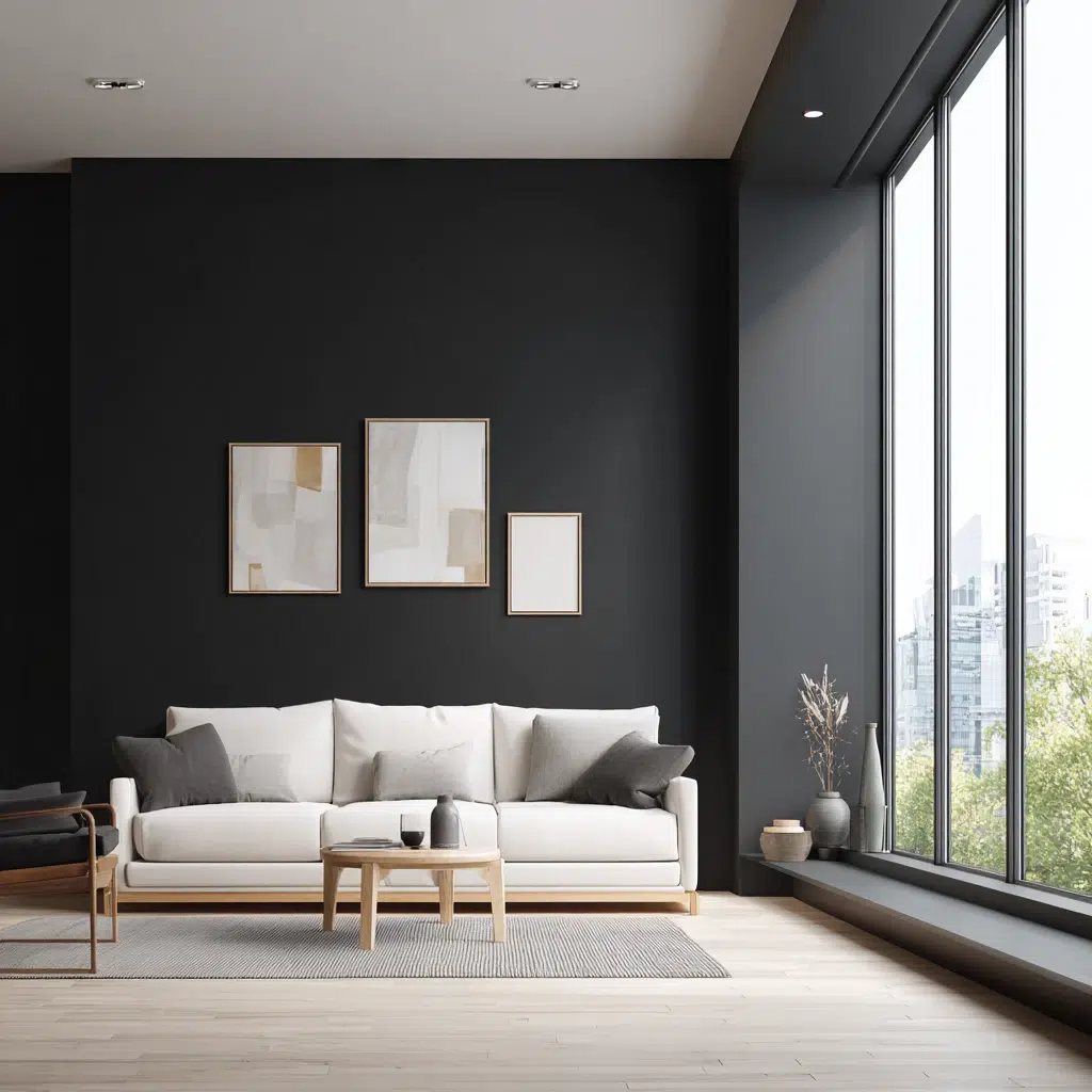 Chic Black Accent Wall Ideas: Moody Minimalism