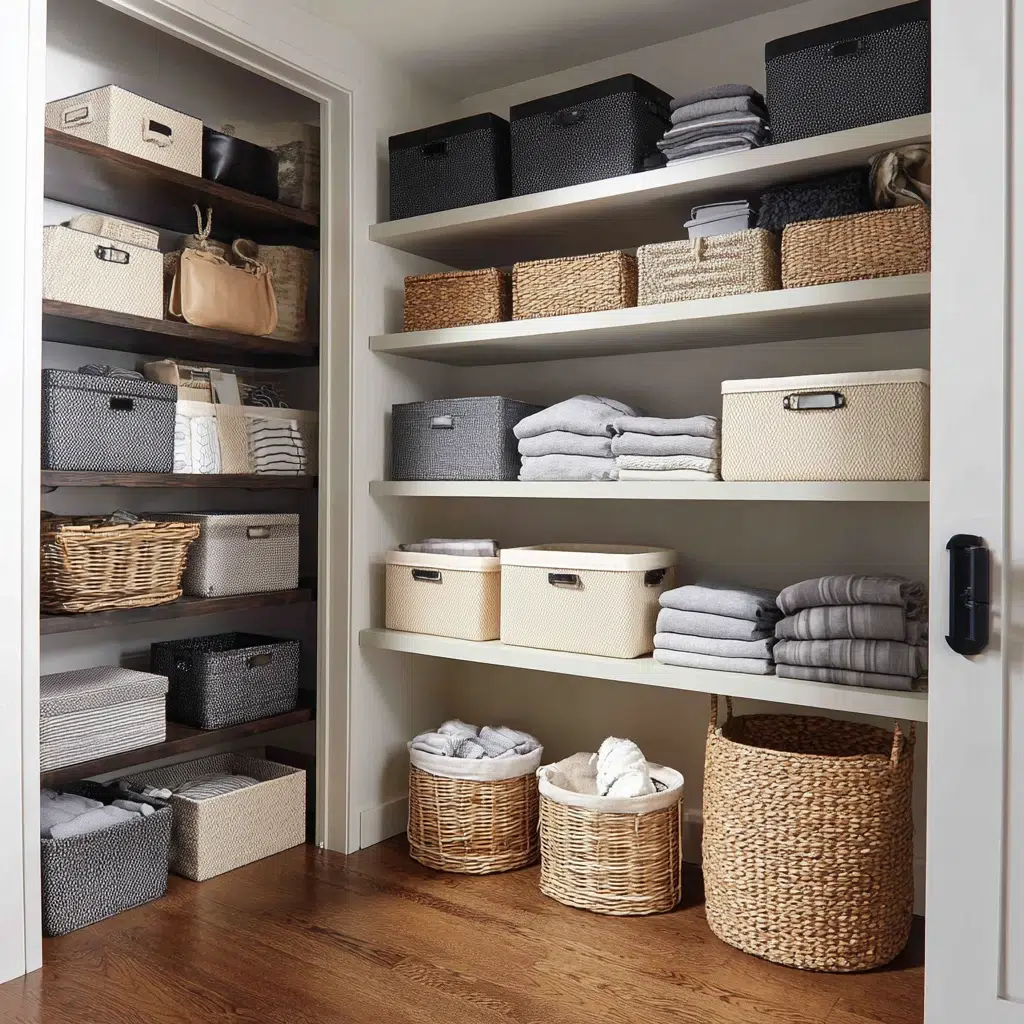Closet Design Ideas: Incorporate Bins and Baskets