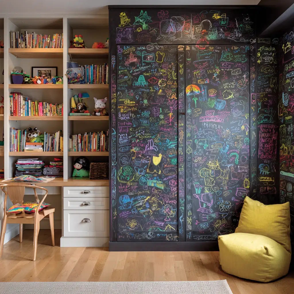 Closet Door Ideas: Chalkboard Doors: Functional Fun