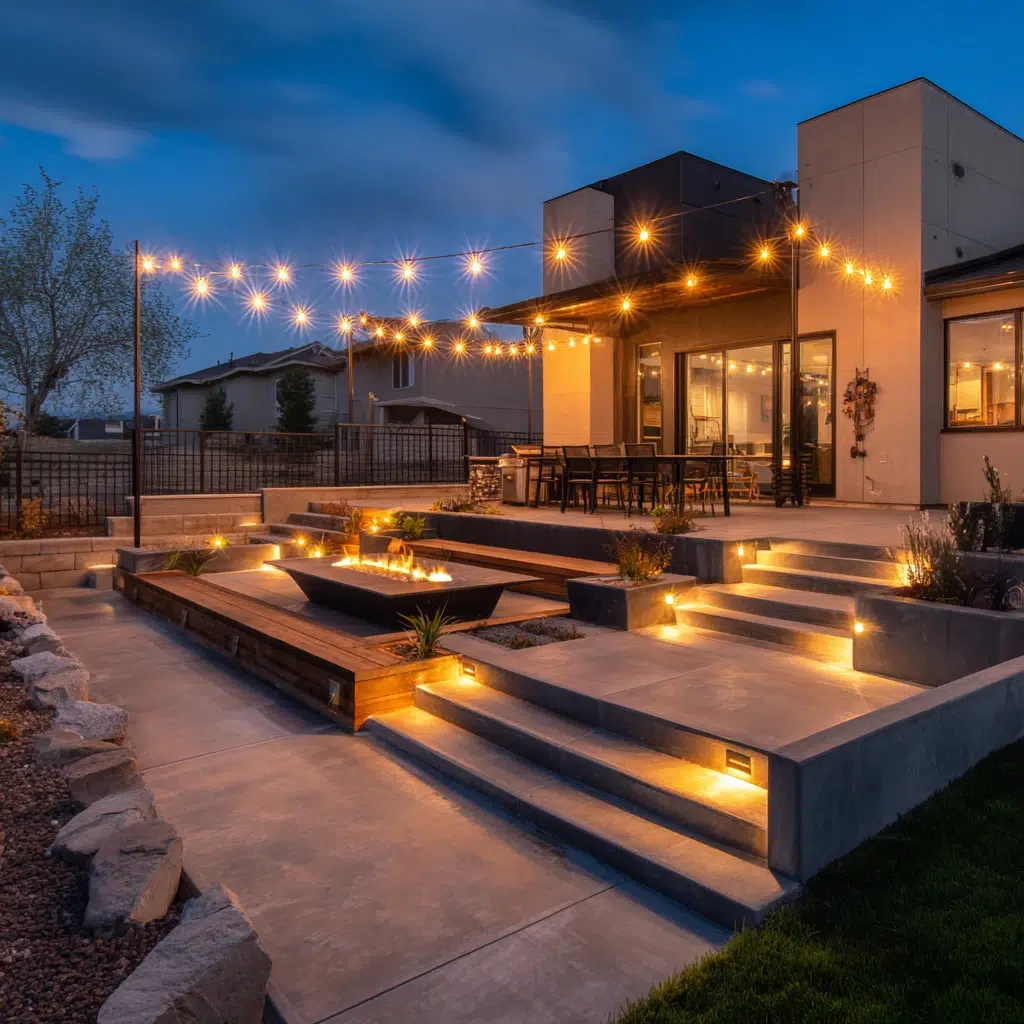 Concrete Patio Ideas: Outdoor Lighting: Beyond the String Lights