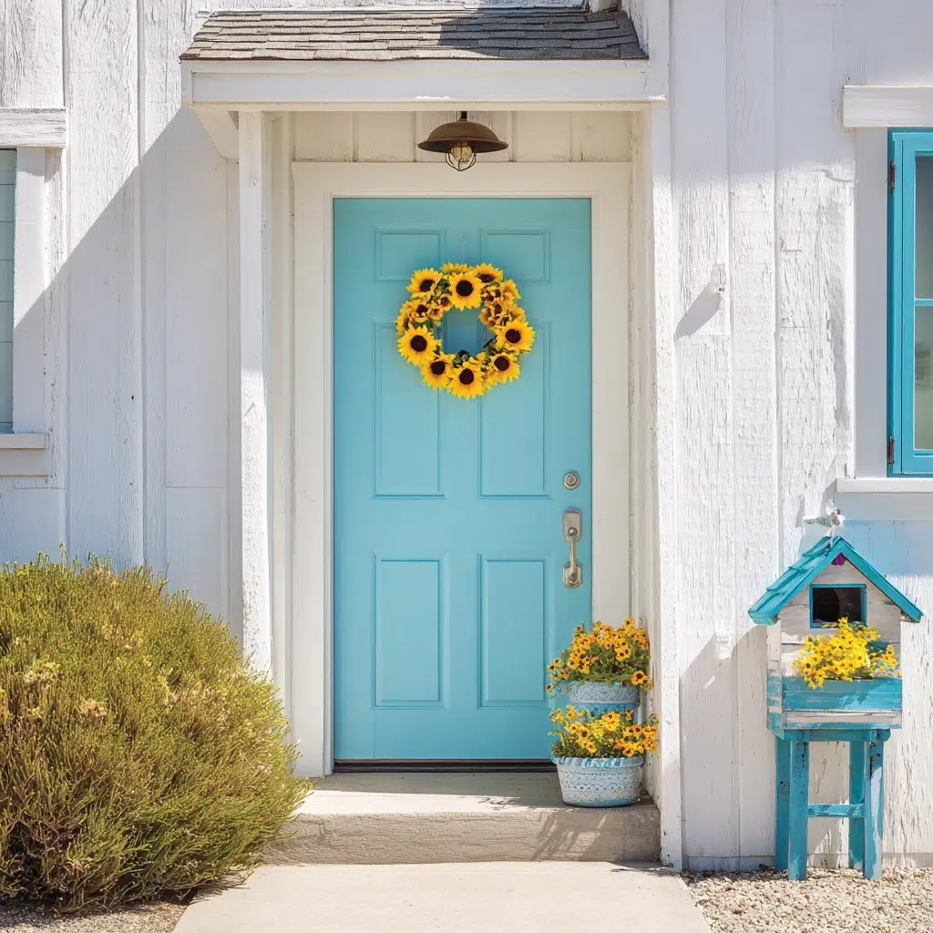 Best Blue Front Door Colors: Robin's Egg Blue: Cheerful & Sweet