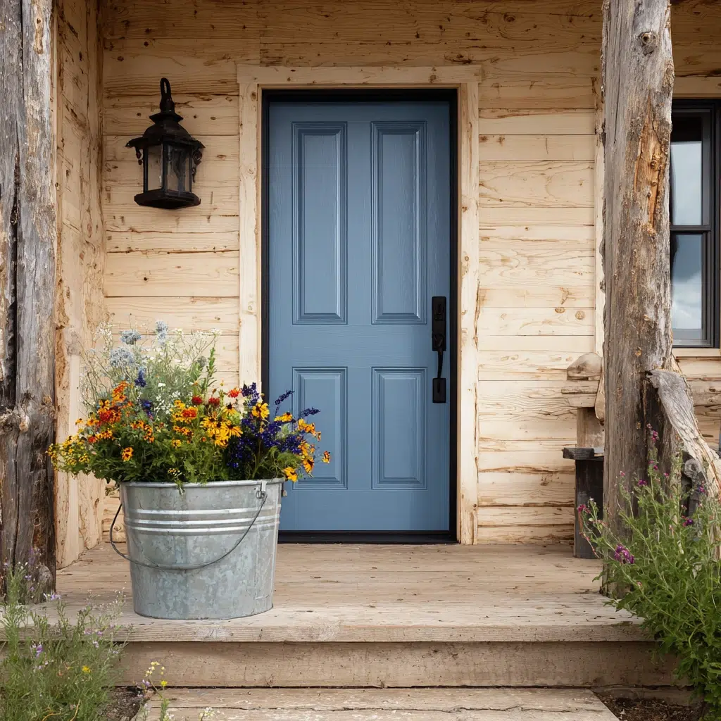 Best Blue Front Door Colors: Denim Blue: Casual & Comfortable