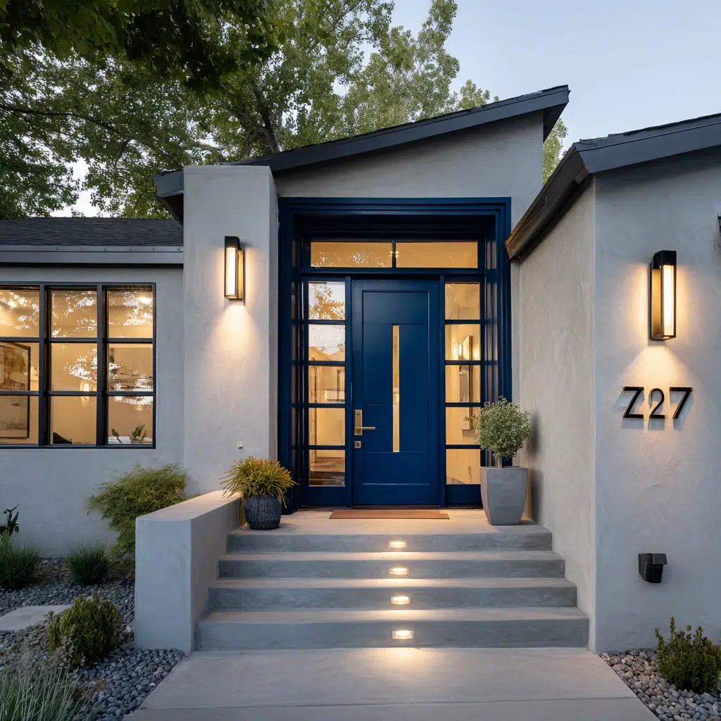 Best Blue Front Door Colors: Midnight Blue: Dramatic & Deep