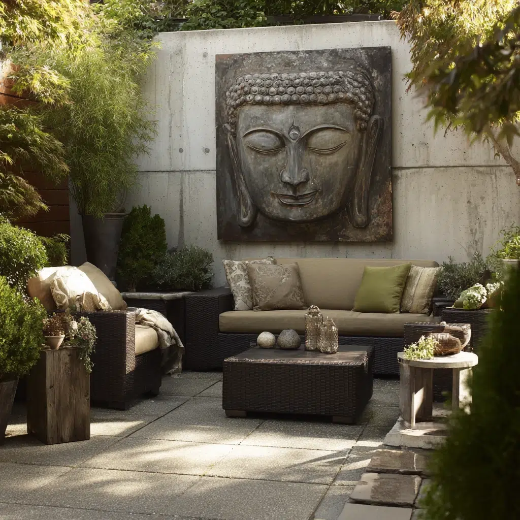 Concrete Patio Ideas: Outdoor Art: Give Your Walls Some Love