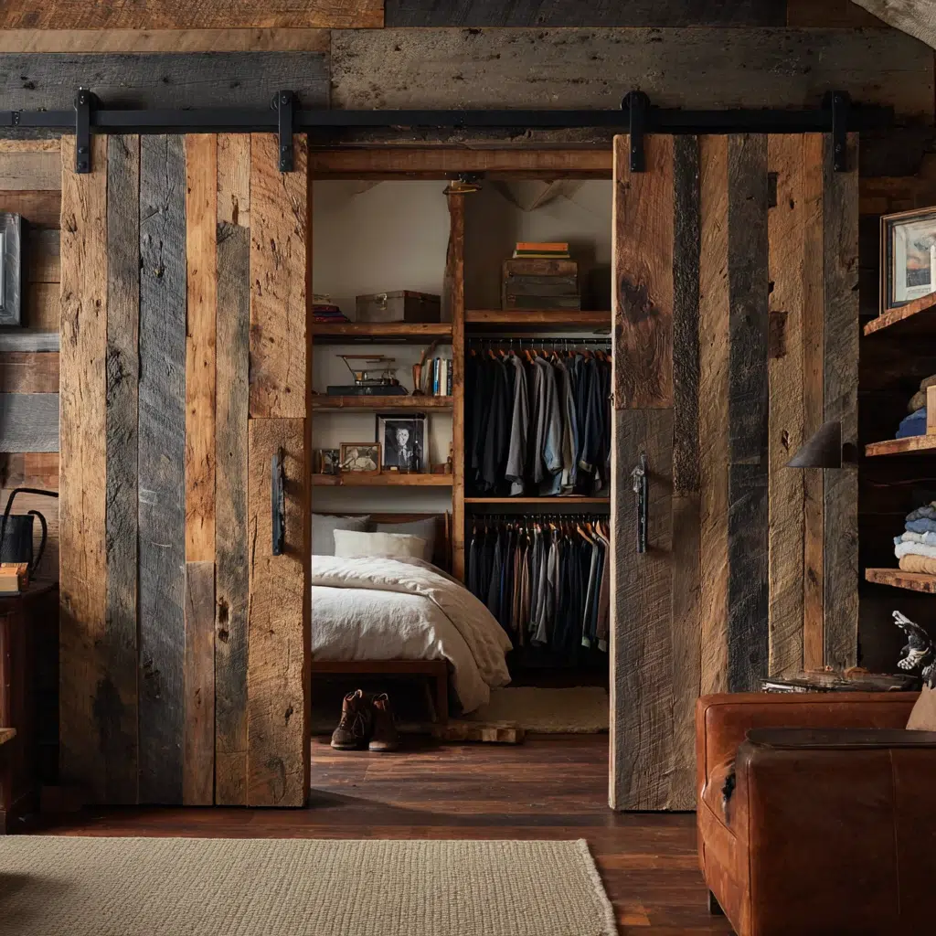 Closet Door Ideas: Reclaimed Wood Doors: Rustic Storytelling