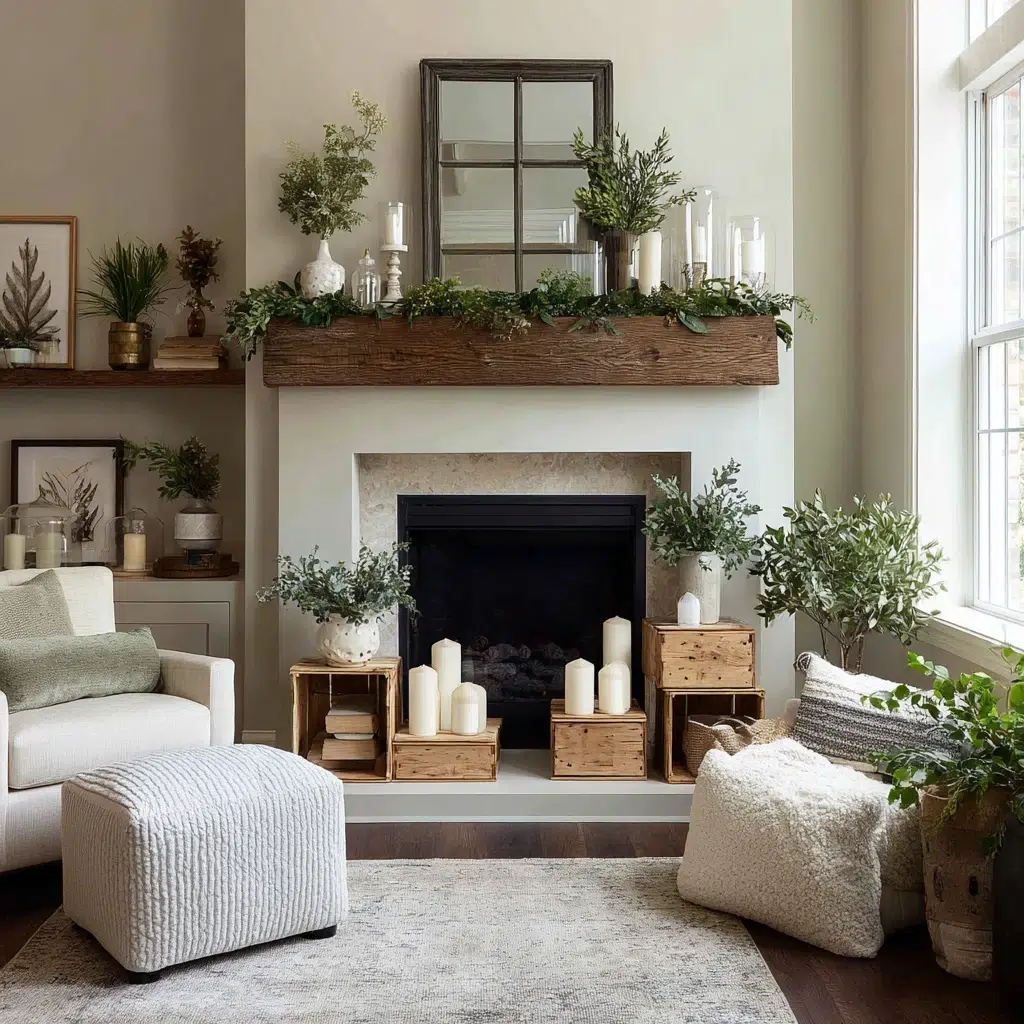Christmas Mantel Decor Ideas: Add Dimension with Varying Platform Heights