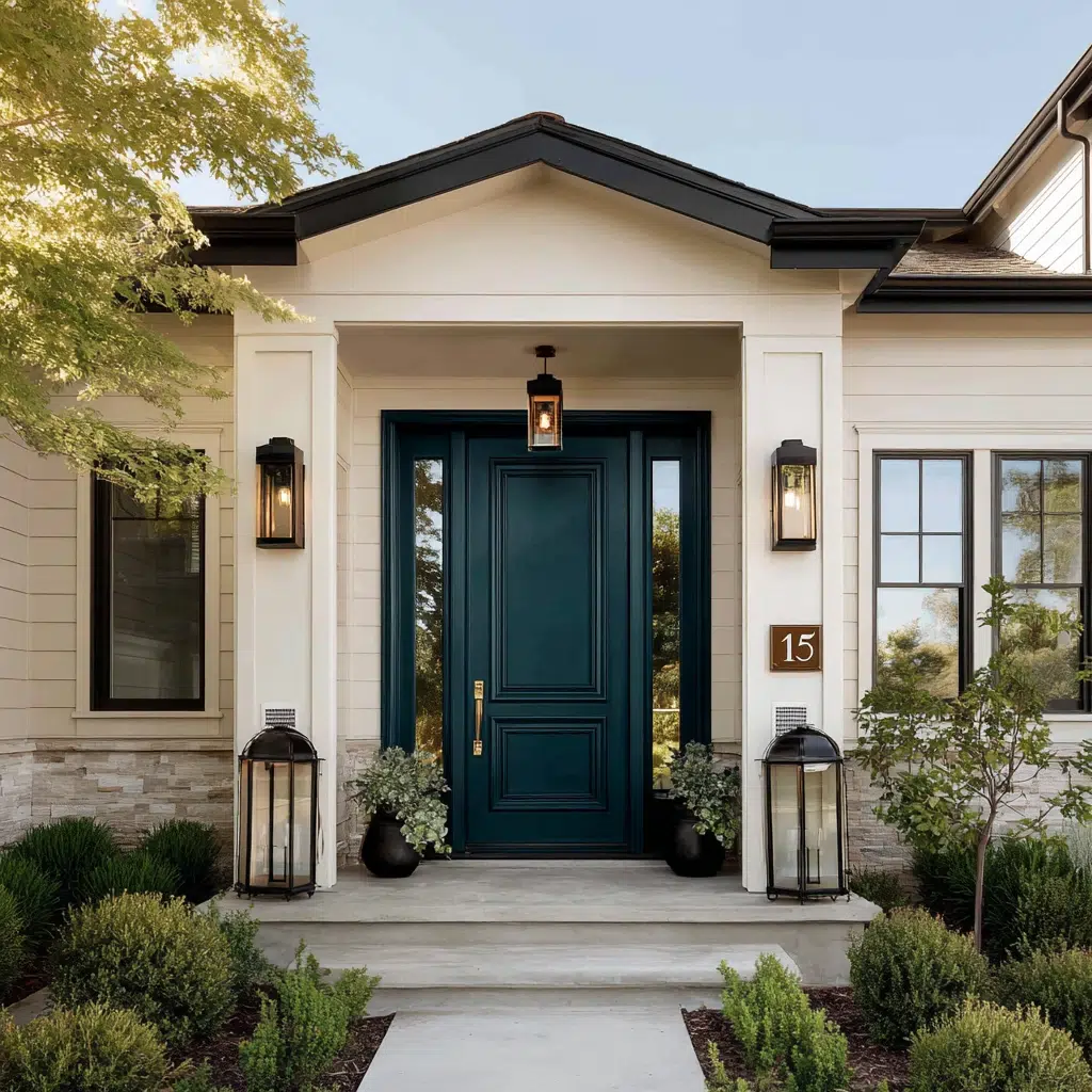 Best Blue Front Door Colors: Dark Teal: Rich & Sophisticated Depth
