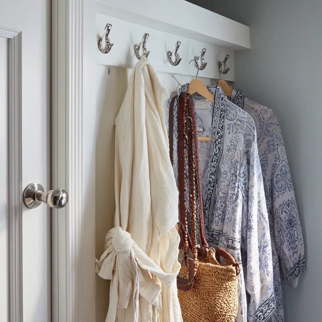 Closet Design Ideas: Add Hooks for Quick Access