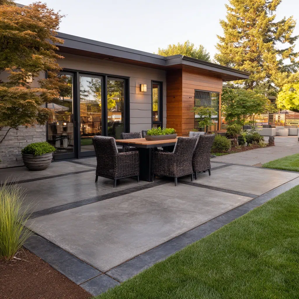 Concrete Patio Ideas: Edging and Borders: Define Your Space