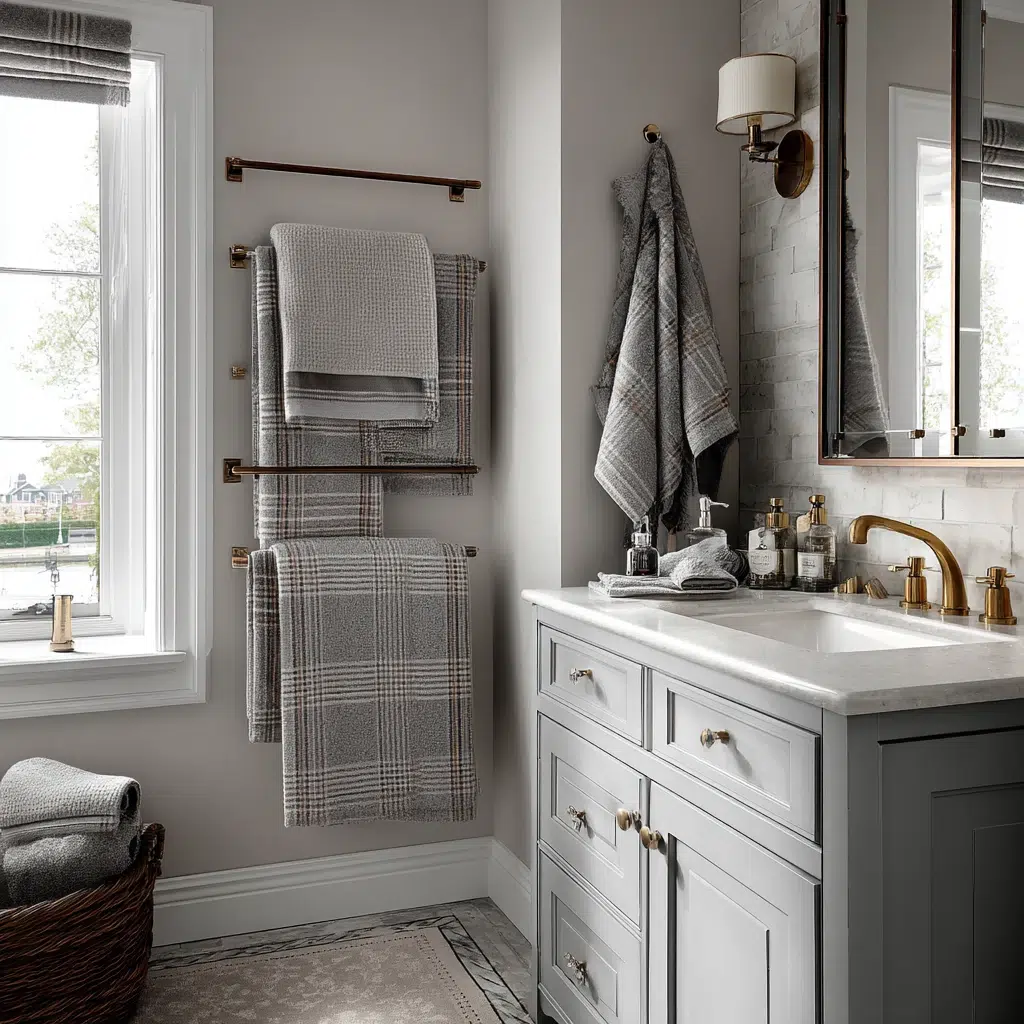 Stunning Scottish Bathroom Ideas: Glen Plaid Towel Sets