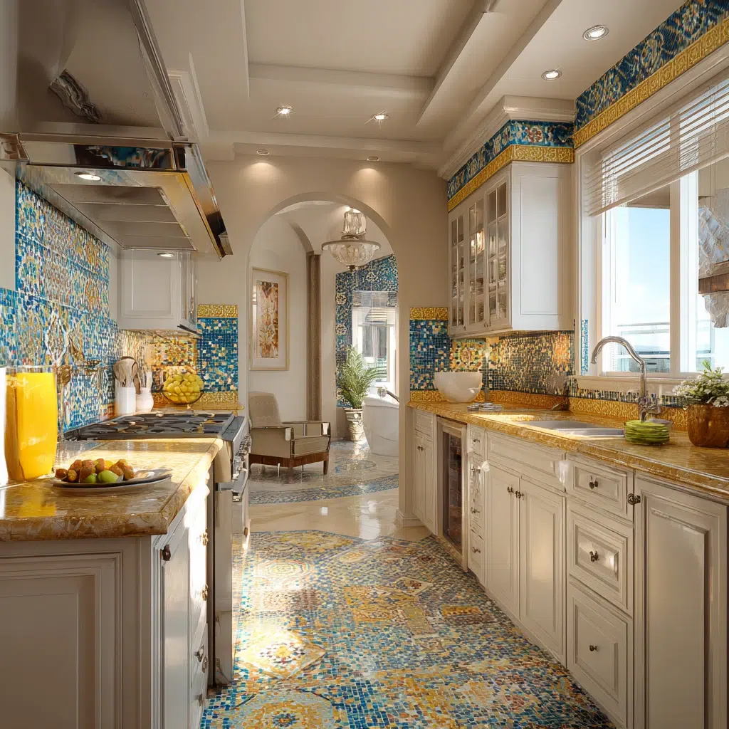 Italian Home Decor Ideas: Mosaic Tile Accents Create Mediterranean Magic