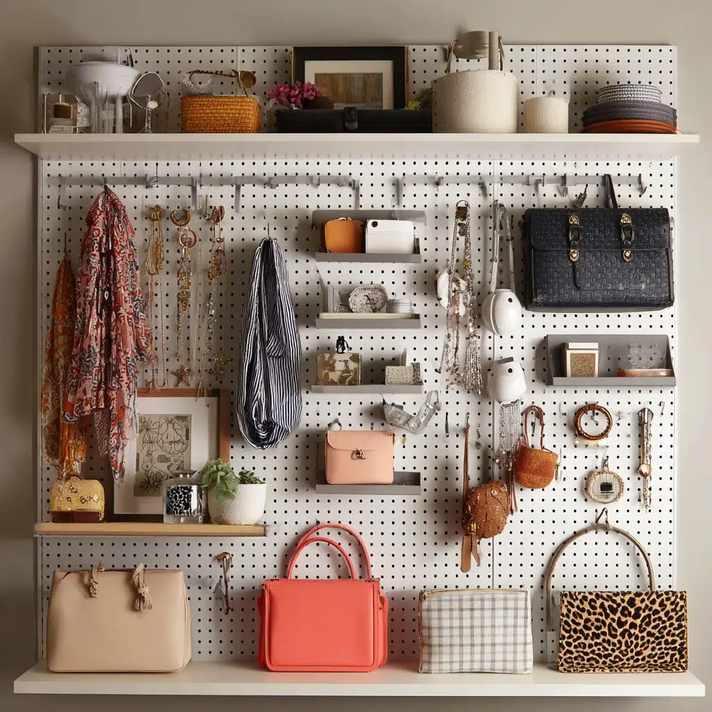 Closet Design Ideas: Utilize Wall Space with Pegboards