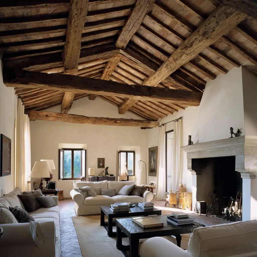 Italian Home Decor Ideas: Exposed Wooden Beams Create Architectural Drama