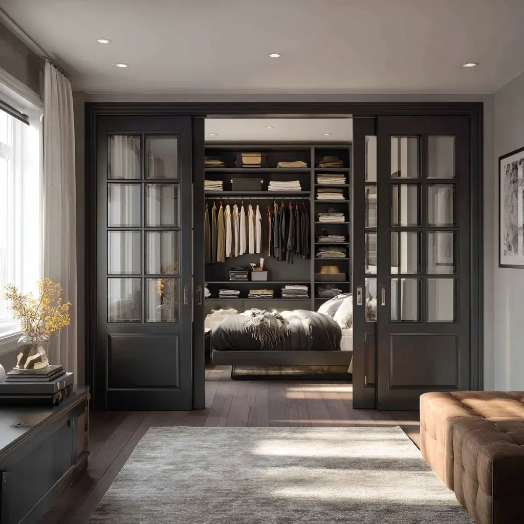 Closet Door Ideas: Glass Inserts: Peek-a-Boo Perfection
