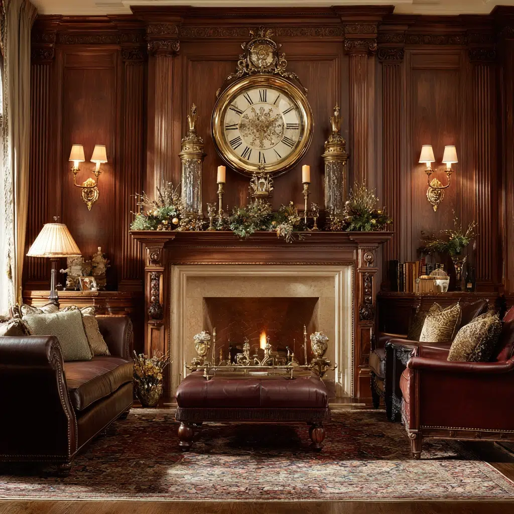 Christmas Mantel Decor Ideas: Incorporate a Statement Clock