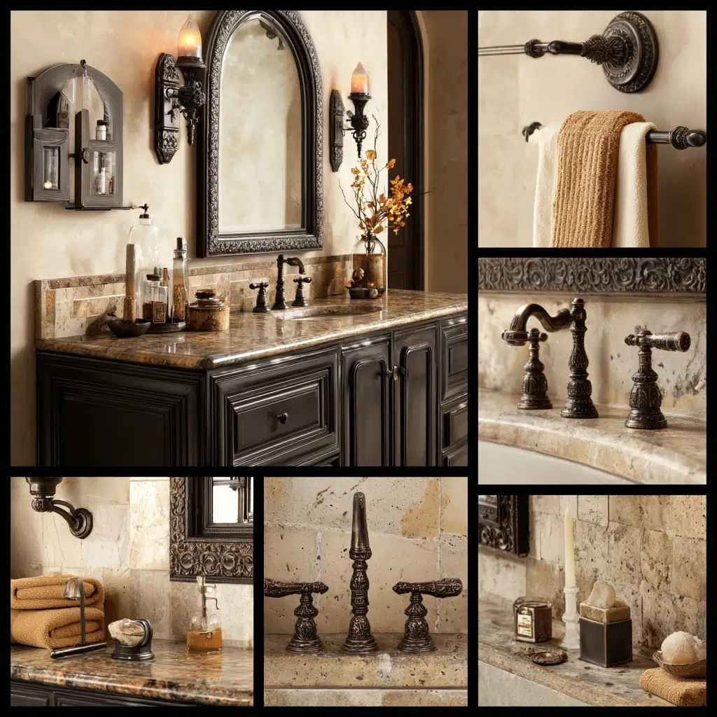 Italian Home Decor Ideas: Antique Bronze Fixtures Add Timeless Elegance
