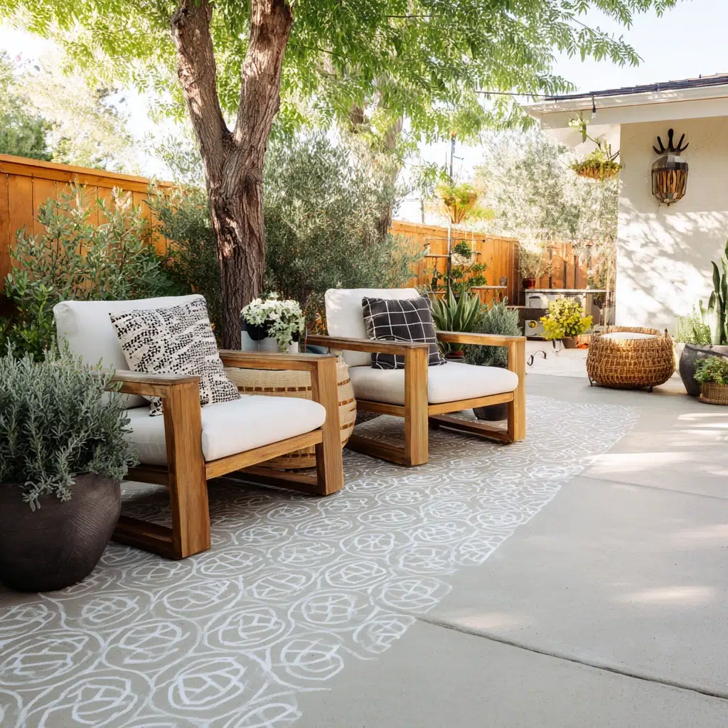 Concrete Patio Ideas: DIY Stenciling: Pattern Play on a Budget