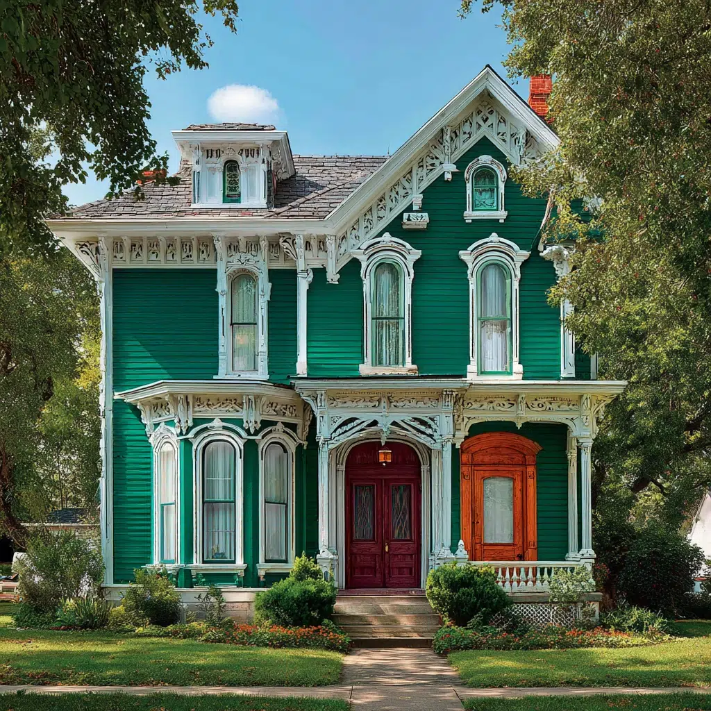 Exterior House Color Schemes: Bold Victorian Drama
