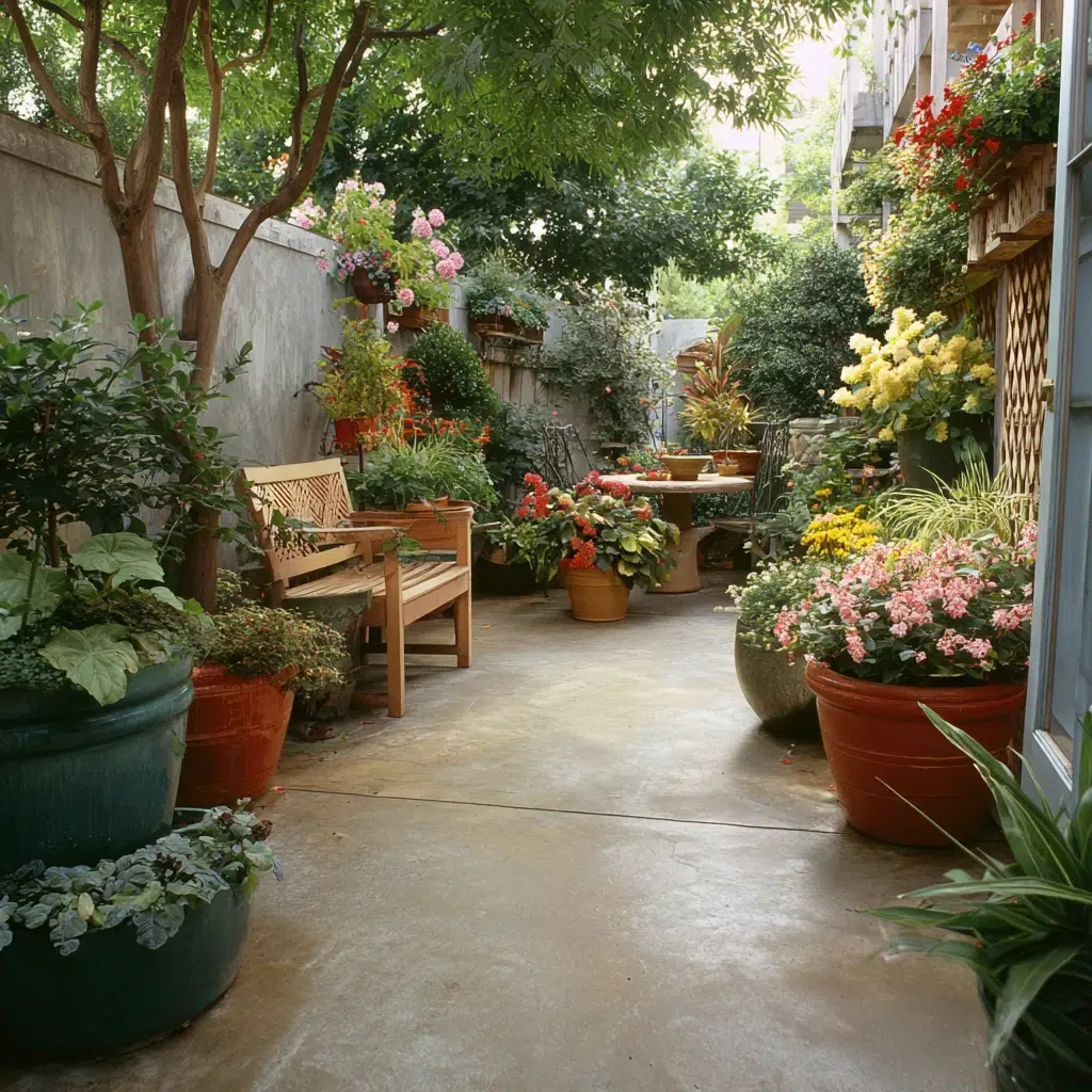 Concrete Patio Ideas: Container Gardening: Bring the Greenery In
