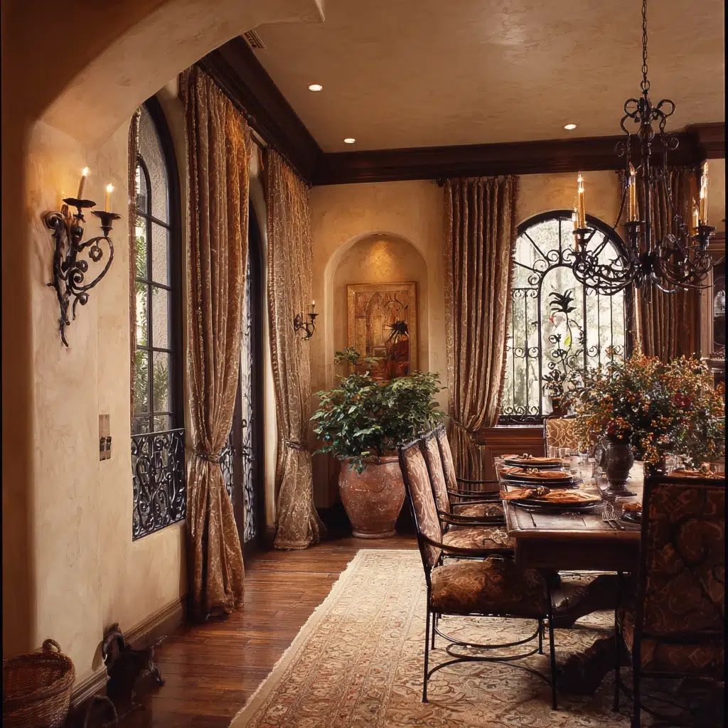 Italian Home Decor Ideas: Wrought Iron Details Add Old World Elegance