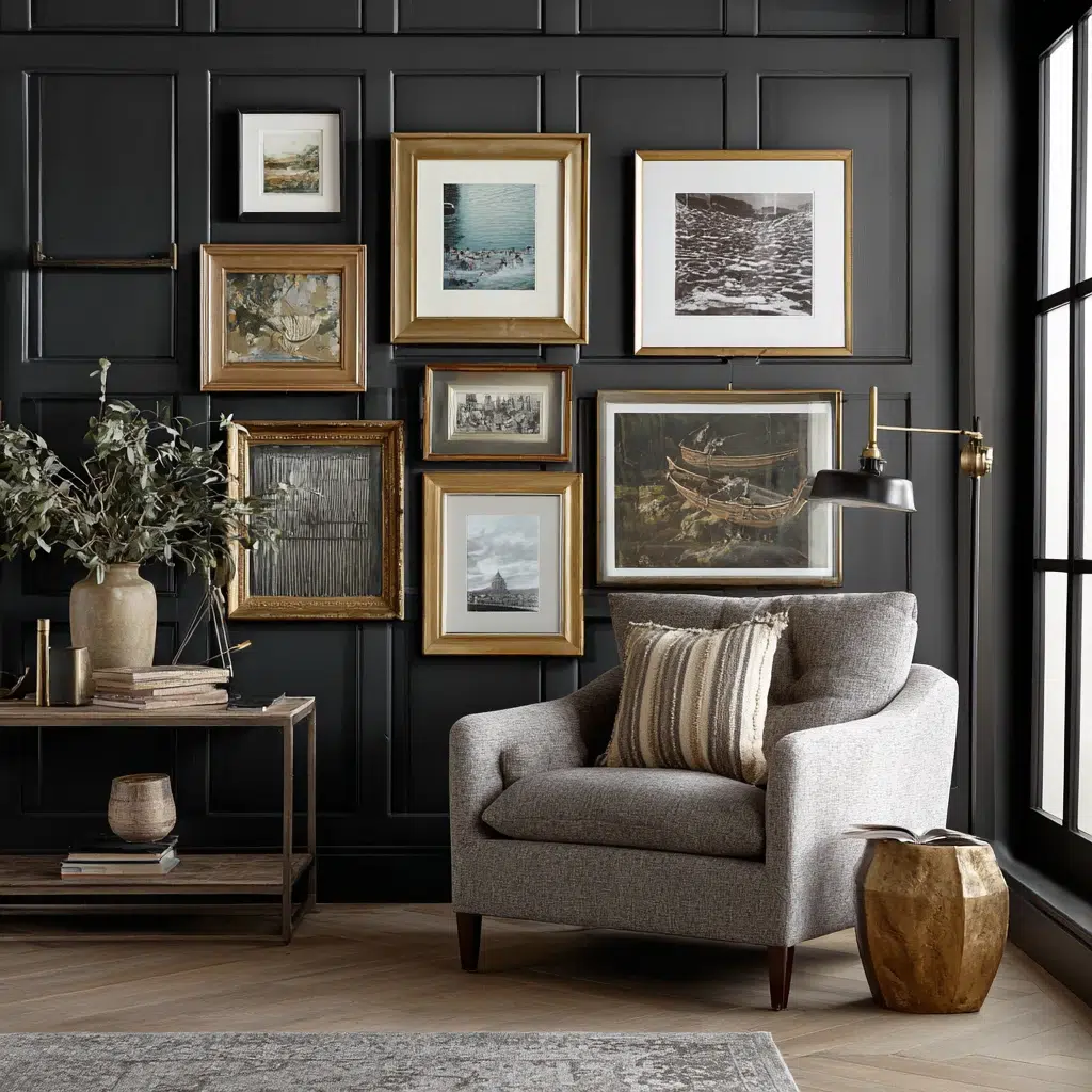 Chic Black Accent Wall Ideas: Gallery Wall Goals