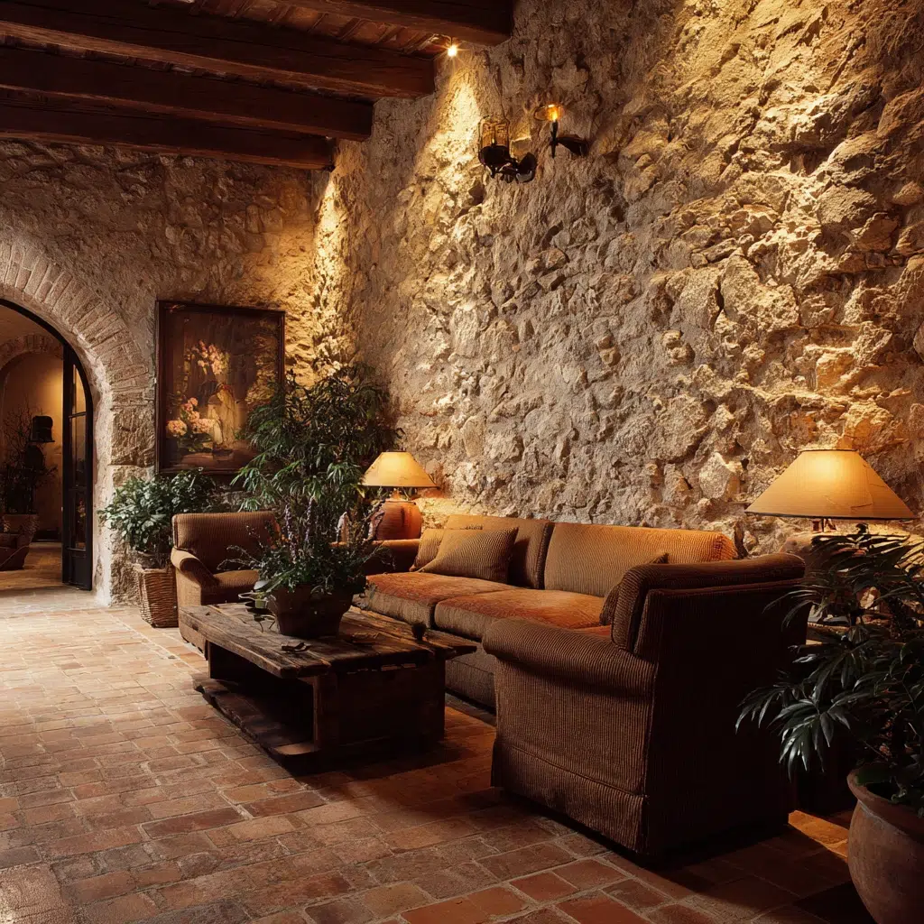 Italian Home Decor Ideas: Stone Accent Walls Transport You to Tuscany