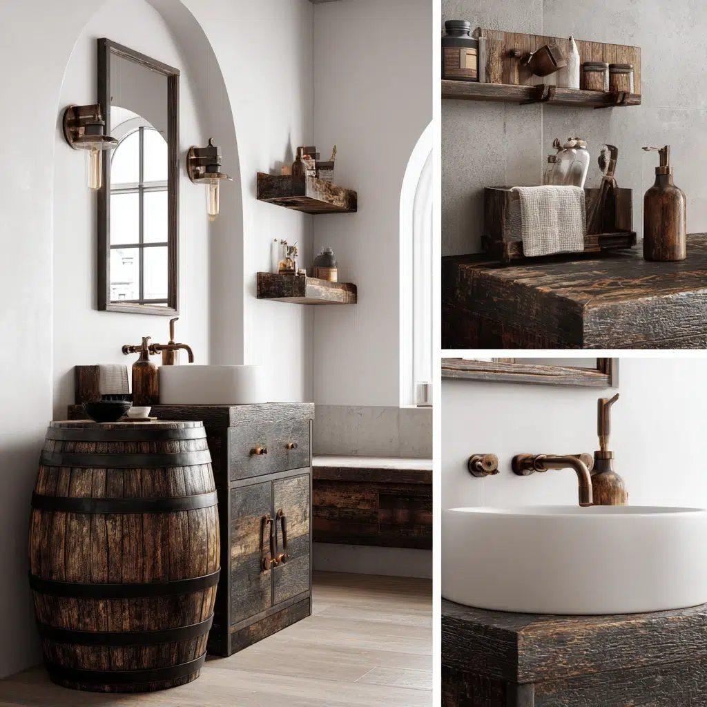 Stunning Scottish Bathroom Ideas: Whisky Barrel Wood Details