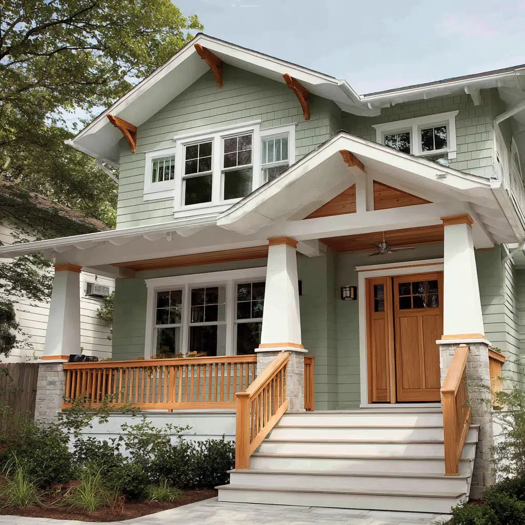 Exterior House Color Schemes: Coastal Craftsman Charm