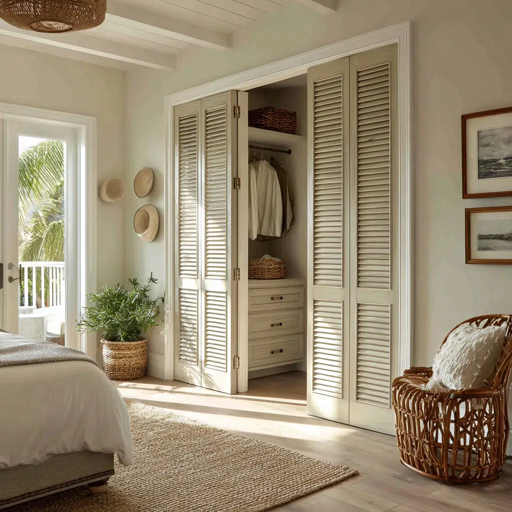 Closet Door Ideas: Louvered Doors: Ventilation with Style