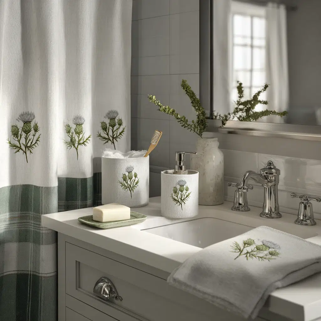 Stunning Scottish Bathroom Ideas: Thistle Motif Accessories