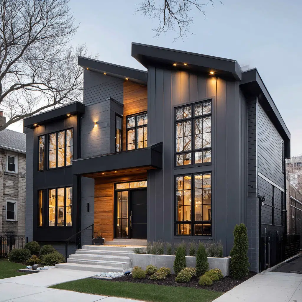 Exterior House Color Schemes: Urban Industrial Edge
