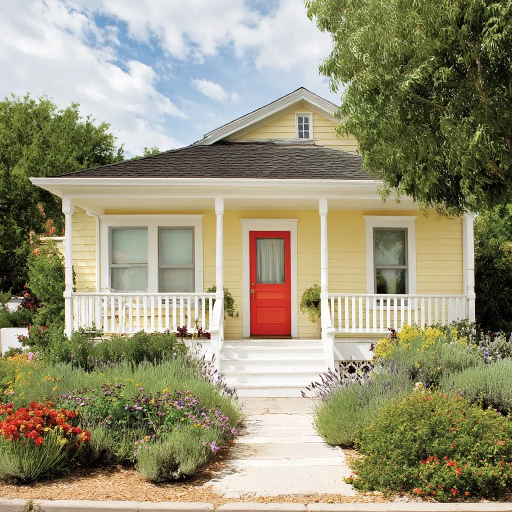 Exterior House Color Schemes: Cheerful Cottage Whimsy